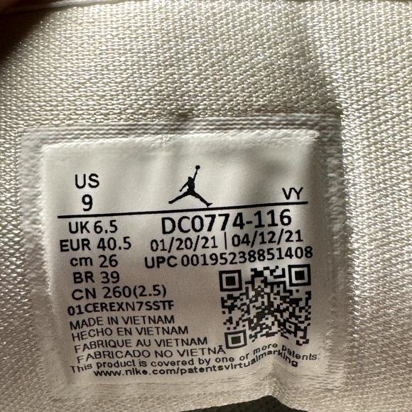 Size 9 - Wmns Nike Air Jordan 1 Low Bronze Eclipse Women's Shoes - Picture 7 of 8